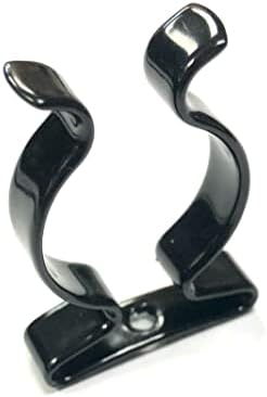 6 x Хавлиени Скоби за инструменти, Черни Дръжки от Пружинна стомана с Пластмасово покритие и диаметър 16 мм