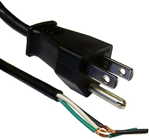Захранващ кабел eDragon NEMA 5-15 P за стандартен Roj, Черен, 18/3 (18AWG 3 диригент) SVT, 10 Ампера / 125 Волта, 6 Фута