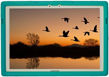 Здрав калъф Bobj за Samsung Galaxy TabPro S 12 (SM-W700) - Специална засаждане BobjGear - Патентована вентилация - подобрение на звука - BobjBounces за деца (Batfish Blue)