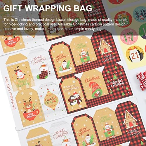Toyvian 1 Коледен Комплект Адвент-Календар 2021 24 Дни Висящи Адвент Календари Подаръчни Опаковки за шоколадови Бонбони