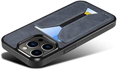 Чанта-портфейл SUTENI за iPhone 14 Pro Max с държач за карти, Тънък Калъф за кредитни карти За мъже и жени, Кожен Защитен устойчив на удари чанта-портфейл, който е Съвместим с iPh