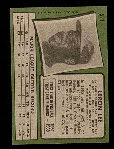 1971 Topps # 521 Лерон Ли Сейнт Луис Кардиналс (Бейзболна карта) в Ню Йорк Кардиналс