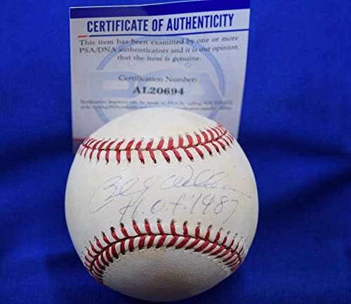 Били Уилямс КОПИТО 87 PSA ДНК Coa Автограф, Подписан от Националната лига Бейзбол ОНЛ