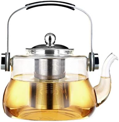 Чайник За Чай, Кана за Чай, 1БР Стъклен Чайник С Прозрачна Домакински Стъклена Дръжка Банка за Чай за Семейна Употреба