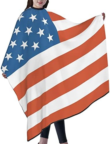 Наметало за Прически, Флаг на САЩ за Мъже И Жени, Престилка за Прически, Наметало за Подстригване на Коса за Фризьорски
