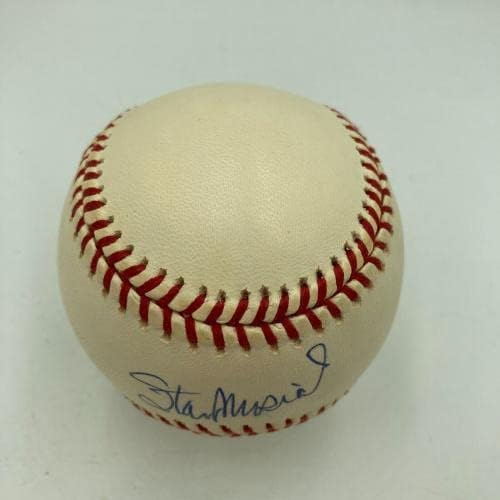 Стан Музиал Подписа Официално споразумение за Национална лига бейзбол JSA COA - Бейзболни топки с автографи