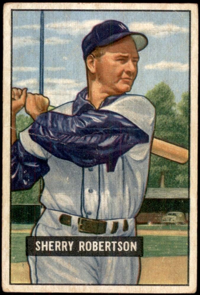 1951 Боуман 95 Шери Робъртсън Вашингтон Сенатърс (Бейзболна картичка) VG+ Сенатърс