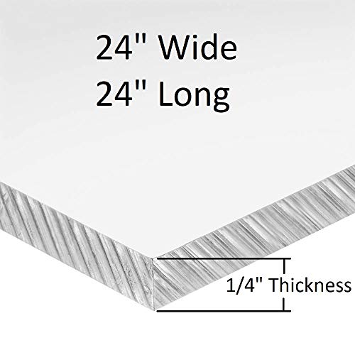 САЩ Герметизирующий оптически Прозрачен лист от лят акрил, плексиглас с дебелина 1/4 инча х 24 см в ширина х 24 инча