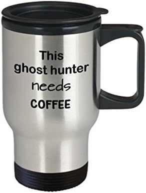 Подарък Халба за пътуване Ловци на духове, Това охотнику на духове нужда от кафе, Кафеена чаша от неръждаема стомана