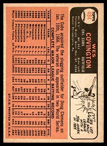 1966 Topps # 484 Уес Covington Чикаго Къбс (Бейзболна картичка), БИВШ+ Къбс