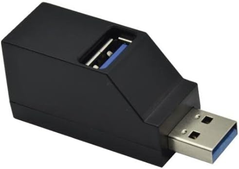 3-портов USB 3.0 хъб Преносим високоскоростен сплитер за КОМПЮТРИ лаптоп лаптоп (черен)