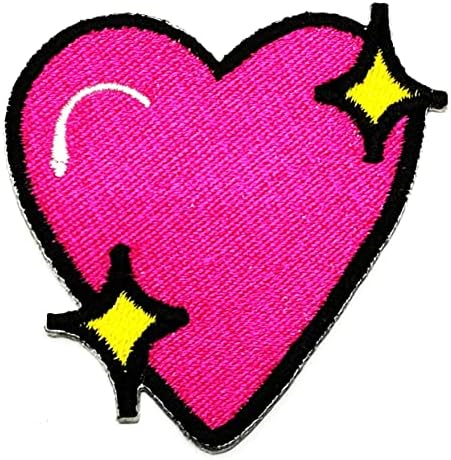 Салфетки плюс 3 бр. Розово нашивка с хубаво сърце, апликация с бродерия от картун Любов, ръчно изработени, дамски дрехи