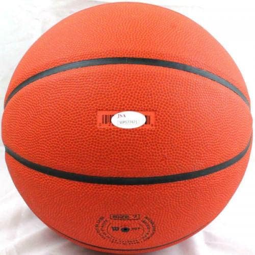 Баскетбол Уилсън NCAA с автограф на Боб Найт-JSA W * Black - Баскетболни топки за колеж с автограф