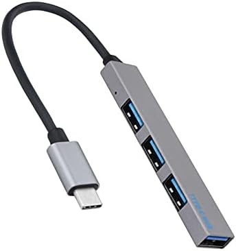 LHLLHL USB Hub Type-C до 4, Удължител, Тънък Мини Преносим 4-Портов USB 2.0 Хъб, USB-Интерфейс за хранене, Лаптоп, Таблет,