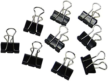 Мини-Скоби за подвързване с възможност за сгъване на облегалката, Черни, Метални - Общо 12 скоби - 1 опаковка