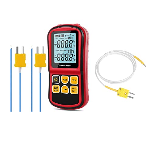 Дигитален Термометър Двоен Термометър Термометър температурата с Термопарным тел K-Тип за много Висока температура (0-1000