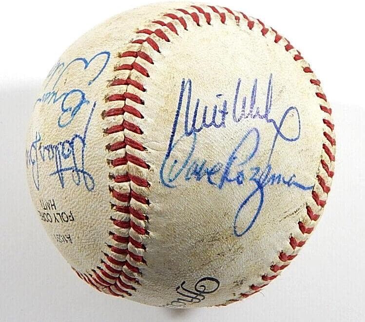 Детройт Тайгърс Подписаха Бейзбол 5 Авто Уилкокс Браун Розема Блесситт - Бейзболни Топки С Автографи