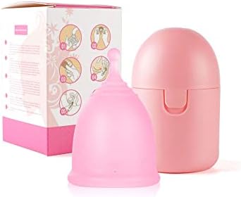 Менструална чаша ViiNA - за Многократна употреба Меки Менструални чаши от медицински силикон - с Преносим контейнер за