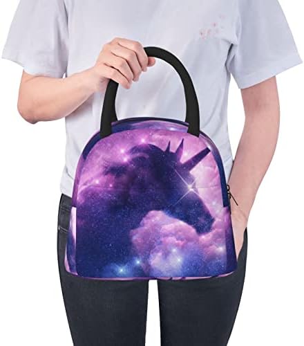 Augenstern Голямо Множество Изолирани Чанта за Обяд Unicorn-Galaxy-Мъглявина-Облак Cooler, Чанта-Тоут, Органайзер за