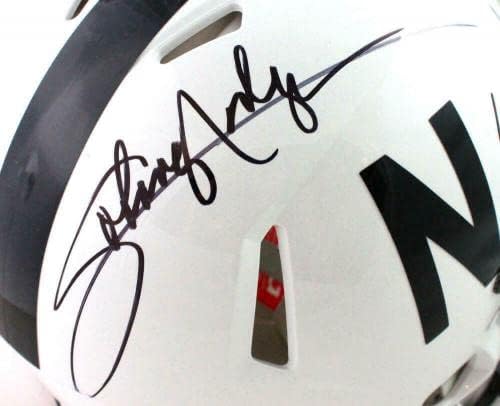 Автентичен каска Nebraska Heisman с автограф F / S 2019 Speed Authentic - JSA W * Черно - Студентски каски с автограф