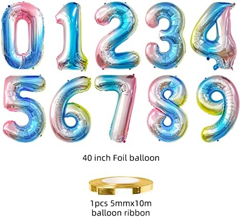 ESHILP 40-Инчов Балон с номер от Фолио, Балон с номер 75, Гигантски Въздушен Балон с Номер 75, Балон за Декорация на