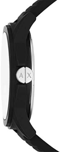 Мъжки часовник AX Armani Exchange с три стрелки на черно силиконовом ремешке (модел: AX2531)