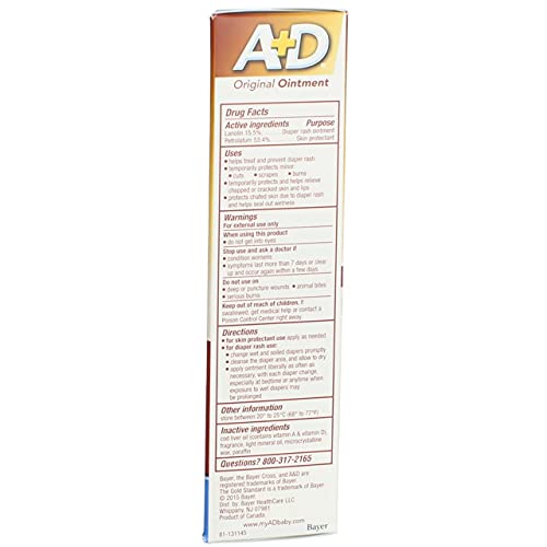 Оригиналната крем за защита на кожата от обриви A & D - 4 грама, опаковка от 6