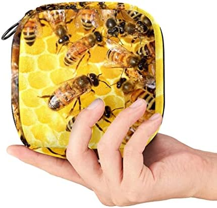 Преносима чанта за съхранение на хигиенни кърпички, чанта за съхранение, за жени, за носене за хигиенни кърпички, пчелите под формата на животни