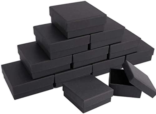 Кутии за бижута dedoot Kraft, Опаковки от 20 Квадратни Картонени Подарък Кутии за Бижута с Размери 2,8x2,8x1,2 инча,