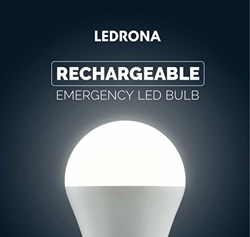 Акумулаторни лампи LEDRONA - 850LM (E26 /120 / 9 Вата). Крушка за батерии с капачка на хранене. Мека бяла цветна температура