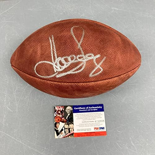 Хоуи Лонг подписал договор с Wilson NFL Football Game PSA DNA COA - Футболни топки с автографи