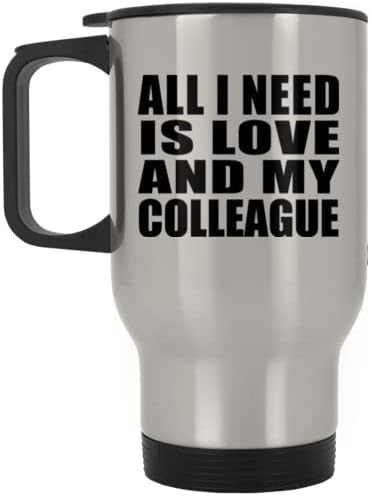 Дизайн: Всичко, което ми трябва, Е Любовта И Моят Колега, Сребърен Пътна Чаша 14 грама, на Чаша от Неръждаема Стомана