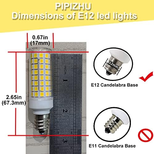 Led лампа PIPIZHU E12 7 W, Основни електрически крушки във формата на sconces свещ E12, Равностойни на led крушки с нажежаема