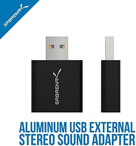 Sabrent 13-портов за високоскоростен хъб USB 2.0 + Алуминиев USB-Външен адаптер стереозвука за Windows и Mac.