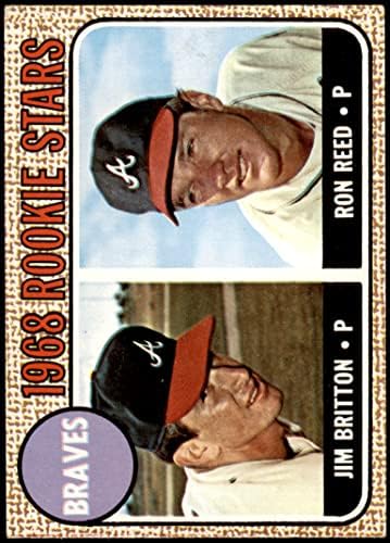 1968 Topps # 76 Начинаещи Брейвз Рон Рийд / Джим Бритън Атланта Брейвз (Бейзболна картичка) EX Брейвз