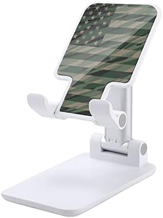 Камуфляжный Флаг на САЩ Поставка За Мобилен Телефон, Регулируема Сгъваема Поставка За Таблет Притежател На Настолен Телефон