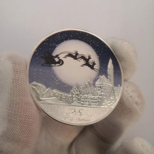 Весела Коледа и Щастлива Нова година Сребърен Позлатен Монети Възпоменателни Монети Подаръци