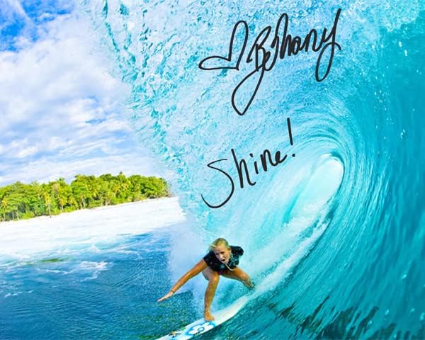 Ikonic Fotohaus Bethany Hamilton Soul Surfer Shine Подписано Снимка С Автограф На Стенно Изкуство, Начало Декор