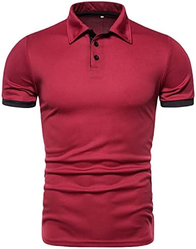 Мъжки ризи с къси ръкави за голф с Къс Ръкав, Бързосъхнеща Спортна Тенис Фланелка, Летни Ежедневни Панталони Основни Памучни Блузи