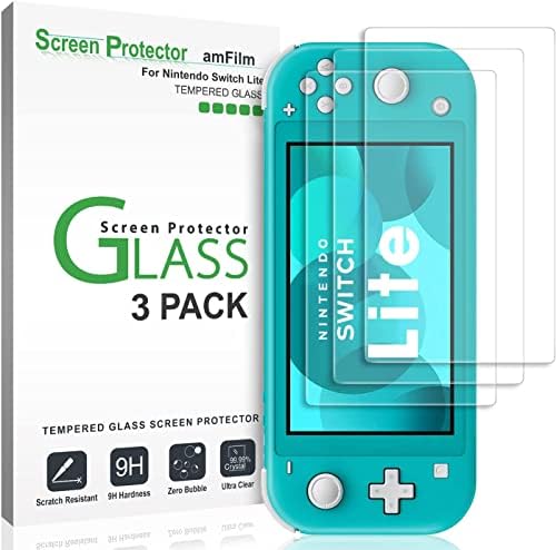 Защитно фолио от закалено стъкло amFilm за Nintendo Switch Lite 2019, Стъкло, 3 опаковки