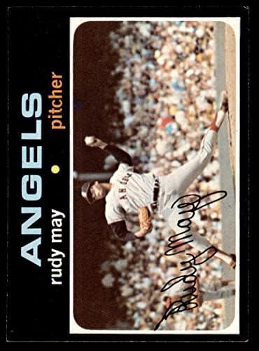 1971 Topps 318 Руди Май Лос Анджелис Энджелз (Бейзболна карта) в Ню Йорк Энджелз
