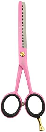 GOLDTON Пастельно-Розови Филировочные ножици за коса 5.5 инча - Професионални Ножици, за да се придаде плътност на косата и Скулптура - Фризьорски ножици за Фризьори, Дец