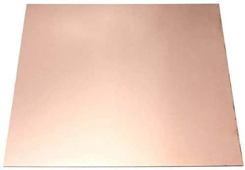 YIWANGO 99,9% Чиста Медна Ламарина, метален лист Материал Промишлени Материали Чист Меден лист (Размер: 350x400x0,8 мм)