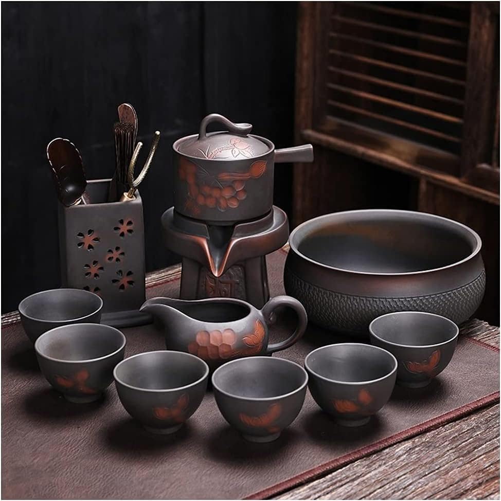 Китайски Чай Razzum Gongfu, Мързелив Каменна Жернов, Въртящи Полуавтоматични Чай, Комплект за Домашна Чаена Церемония,