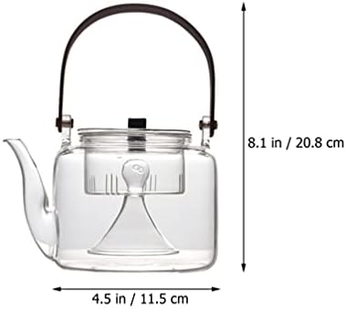 Китайски Чай Cabilock Китайски Чай Стъклен Чайник с Капак за заваряване Безопасен за Печки Кана За Вода, Кафе машина