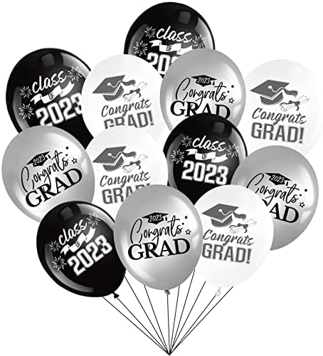 30 Парчета на 12-Инчов латексови балони за бала Клас декорация на партита 2023 Вечерни балони за Абитуриентски партита,