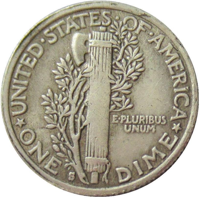 10 Цента 1919 Г., сребърно покритие Точно Копие на Възпоменателни монети
