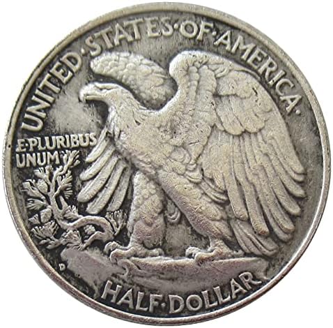 Полдоллара САЩ Walking Freedom 1942 сребърно покритие Копие на Възпоменателни монети
