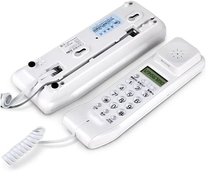 Кабелен телефон LHLLHL с Двоен LCD дисплей, идентификатор на повикващия, Двете системи, Регулируема сила на Звука за
