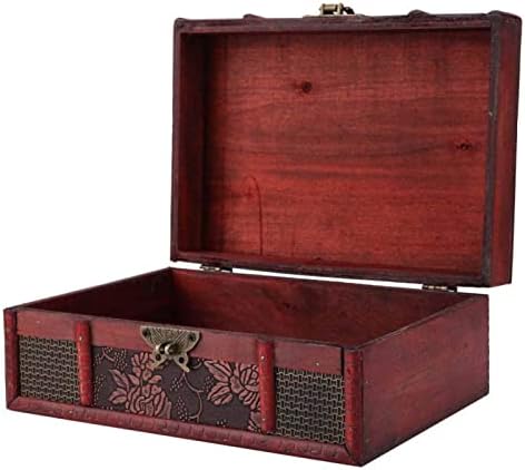 Реколта Дървена Кутия За Съхранение на Бижута, Декоративни Дървени Ковчег Ръчно изработени Памет за Съхранение на Бижута,